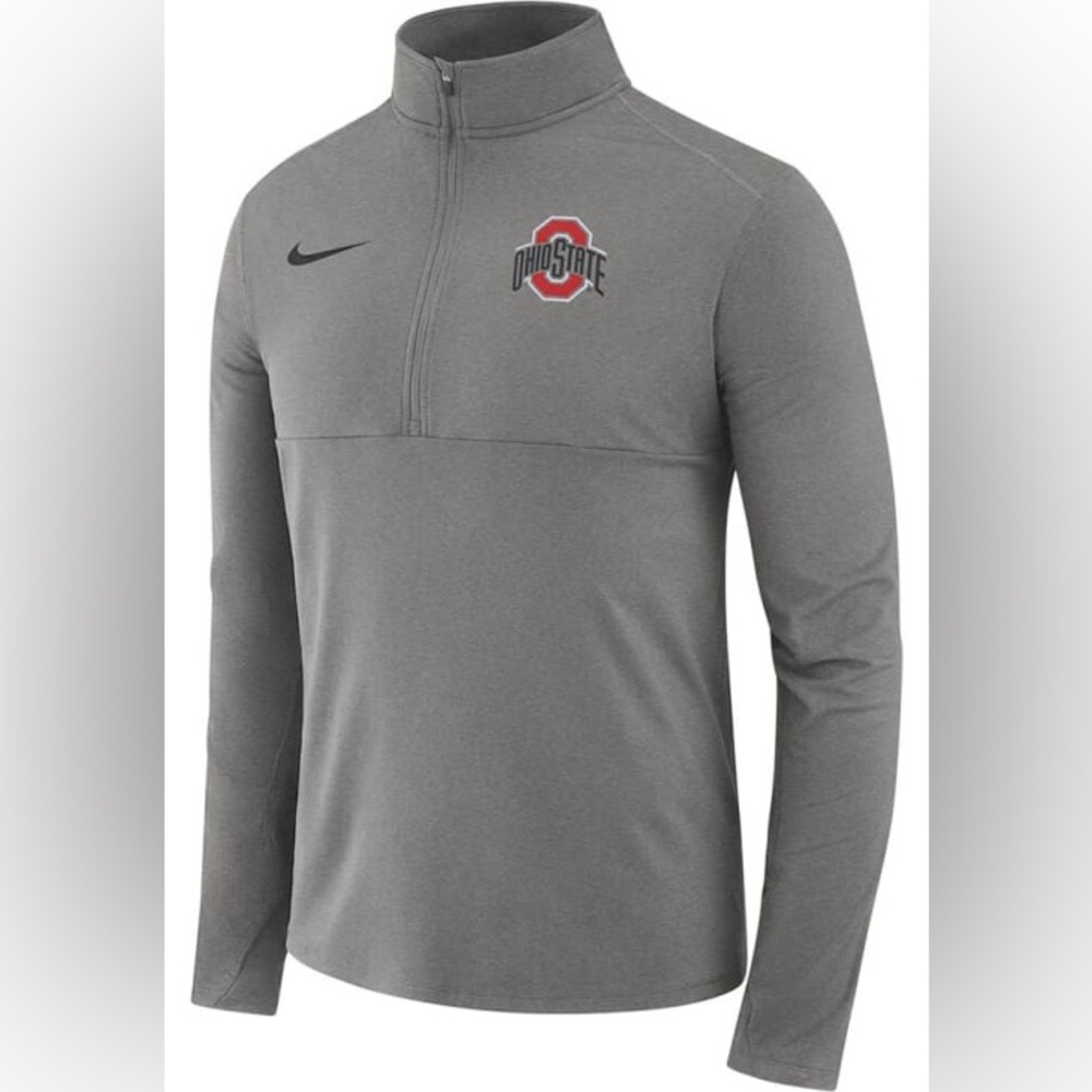 Nike Ohio State Gray Quarter-Zip Pullover